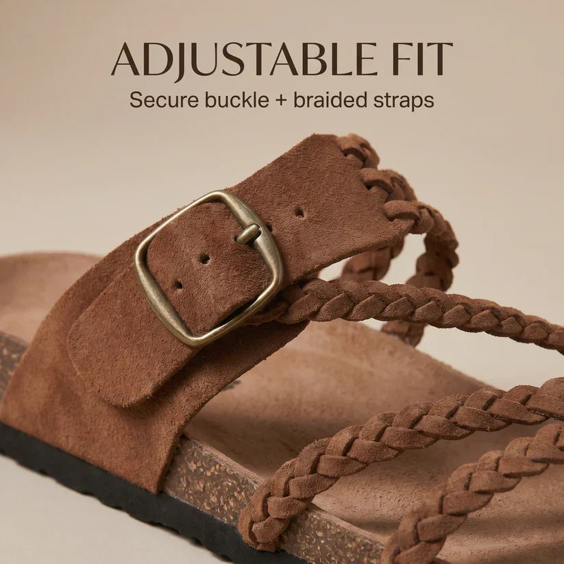 Leah™ | Braided Cork Comfort Sandals