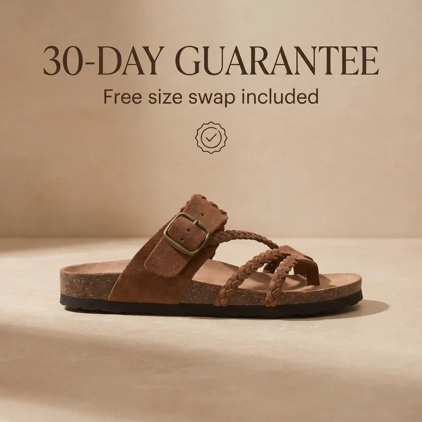 Leah™ | Braided Cork Comfort Sandals