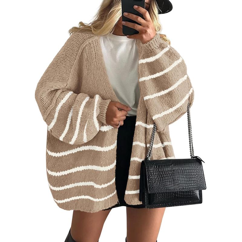 VERONIKA™ | - Oversized Fit Lantern Sleeve Autumn Knit Cardigan