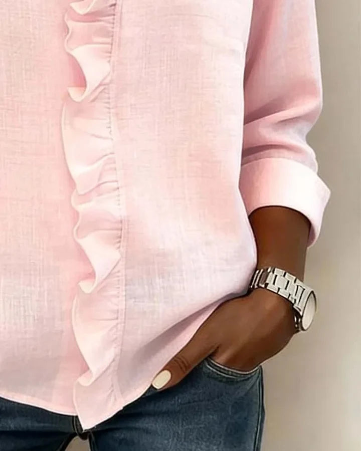 Lottie™ | Ruffle V-Neck Blouse