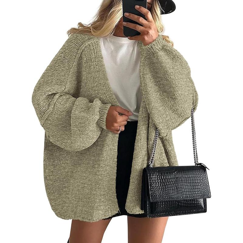 VERONIKA™ | - Oversized Fit Lantern Sleeve Autumn Knit Cardigan