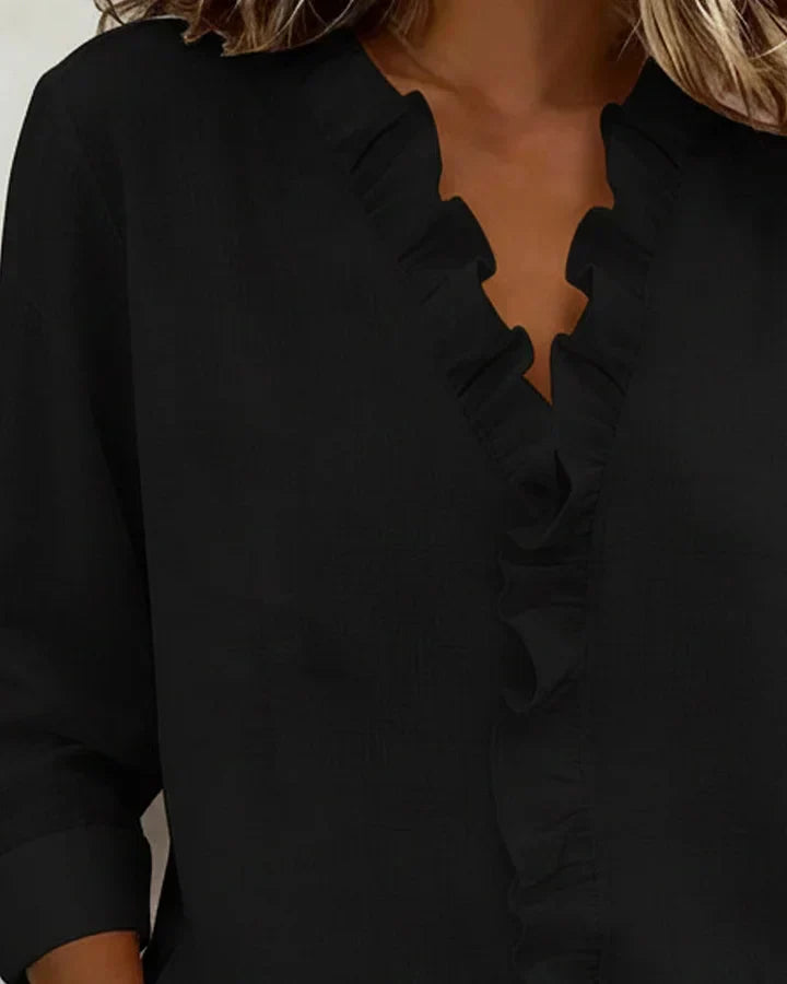 Lottie™ | Ruffle V-Neck Blouse