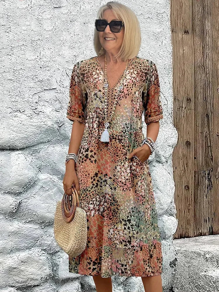 Maya™ | Vibrant Midi Dress