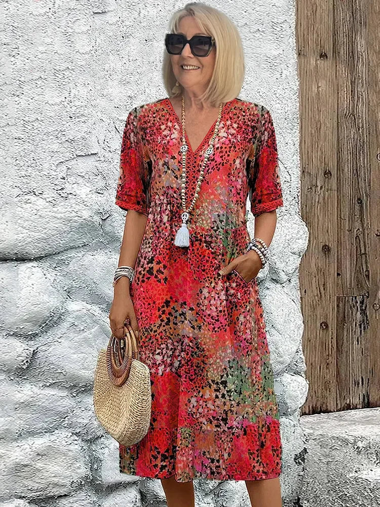 Maya™ | Vibrant Midi Dress