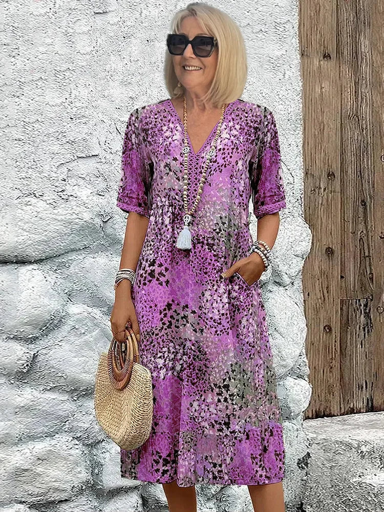 Maya™ | Vibrant Midi Dress