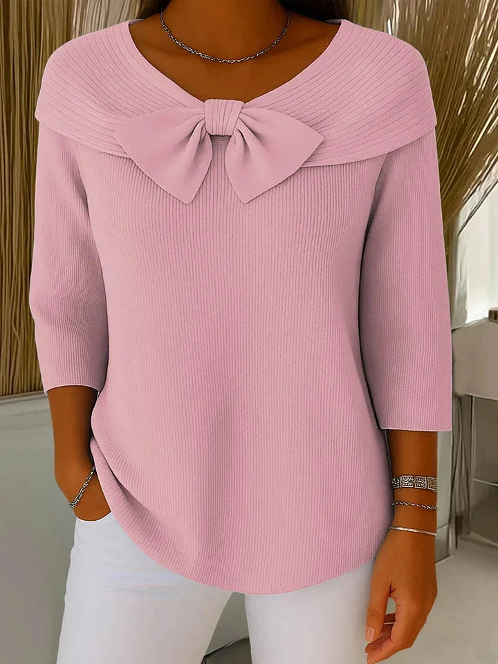 Remi™ | Elegant Knitted Bow Top