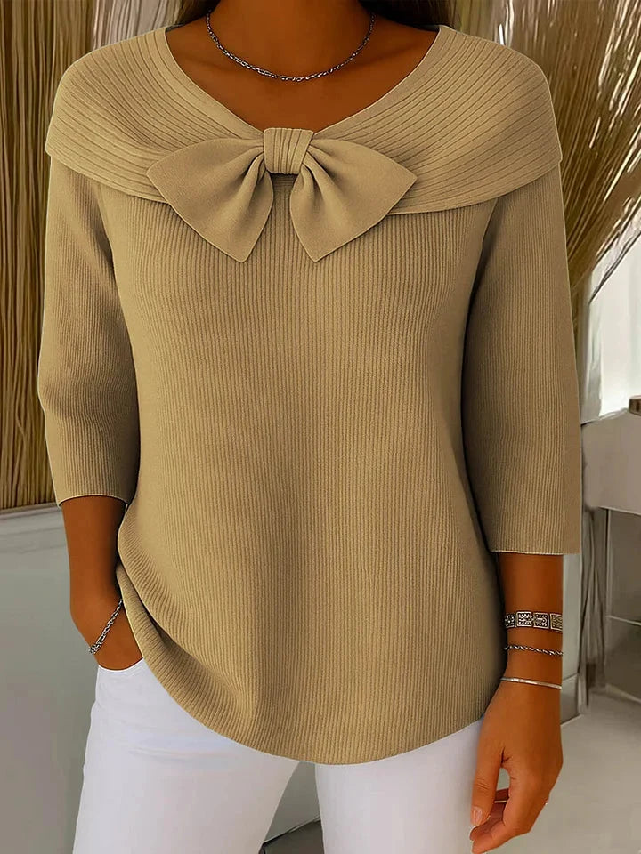 Remi™ | Elegant Knitted Bow Top