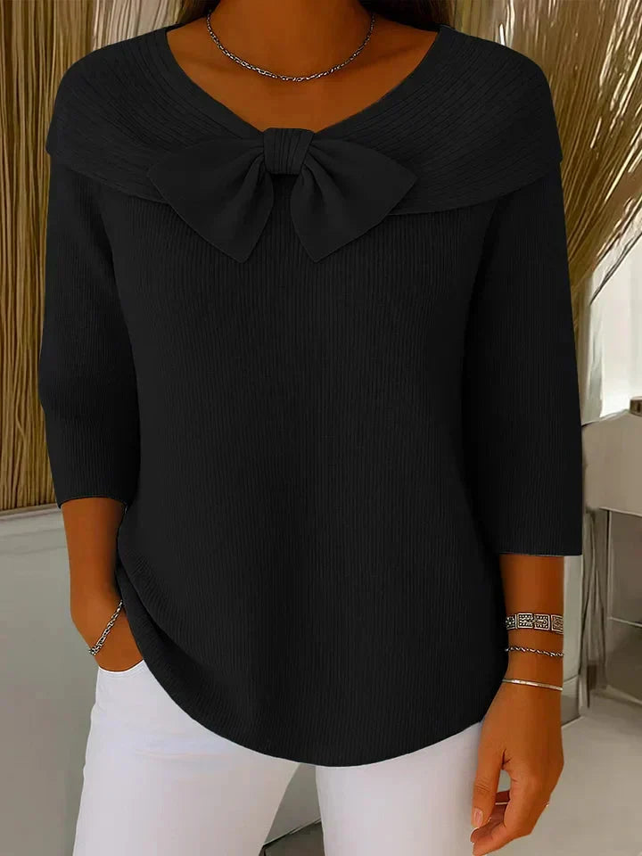 Remi™ | Elegant Knitted Bow Top