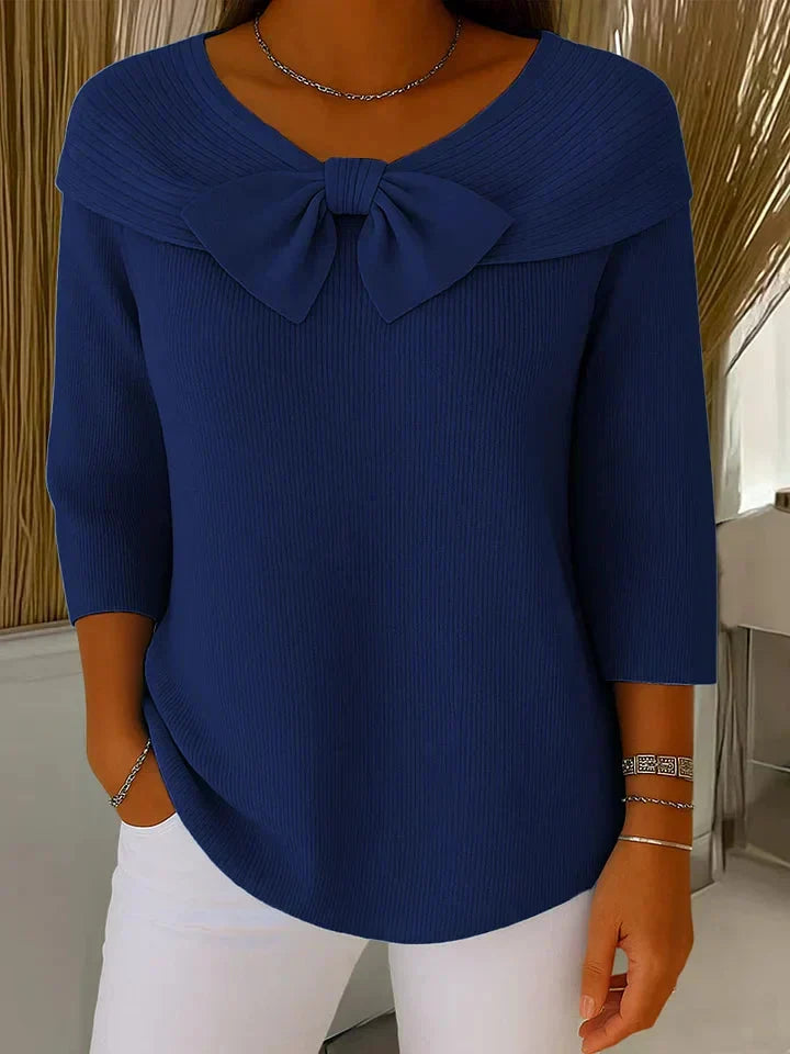 Remi™ | Elegant Knitted Bow Top