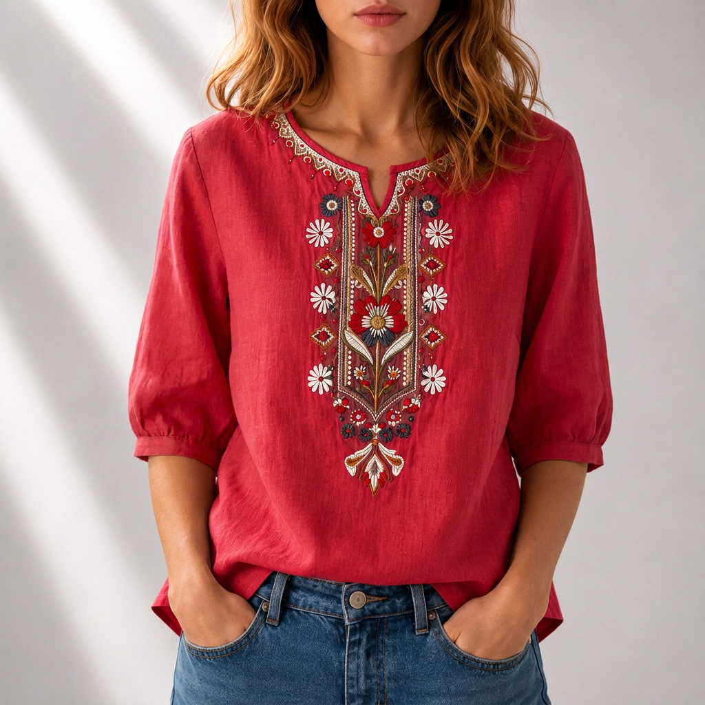 Dalia™ | Floral Embroidered Blouse