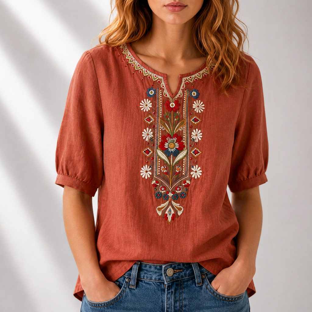 Dalia™ | Floral Embroidered Blouse