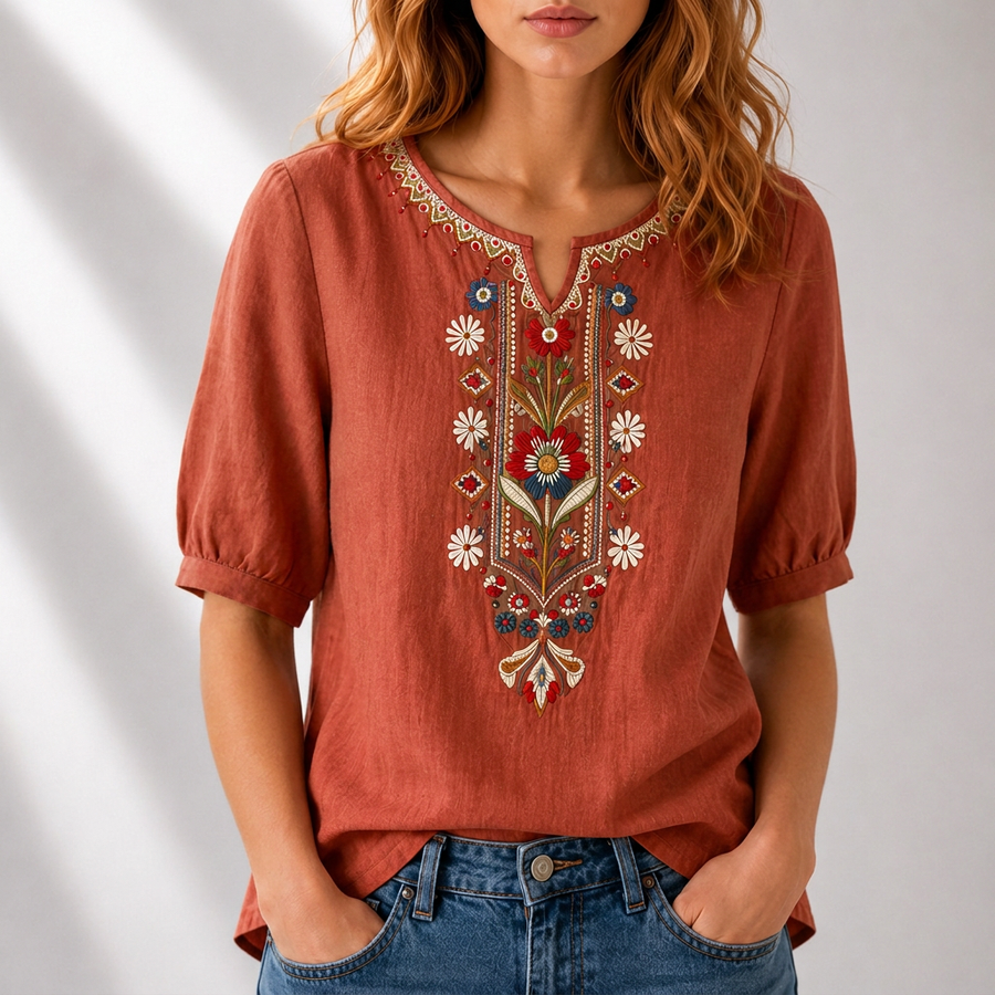 Dalia™ | Floral Embroidered Blouse