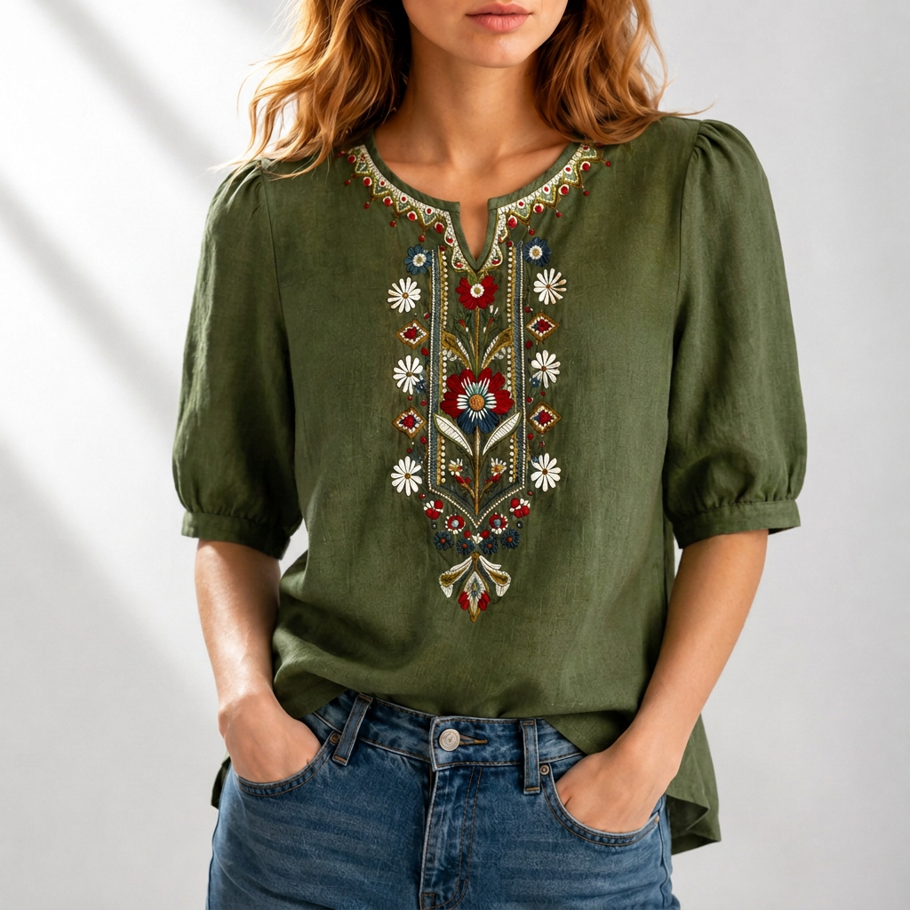 Dalia™ | Floral Embroidered Blouse