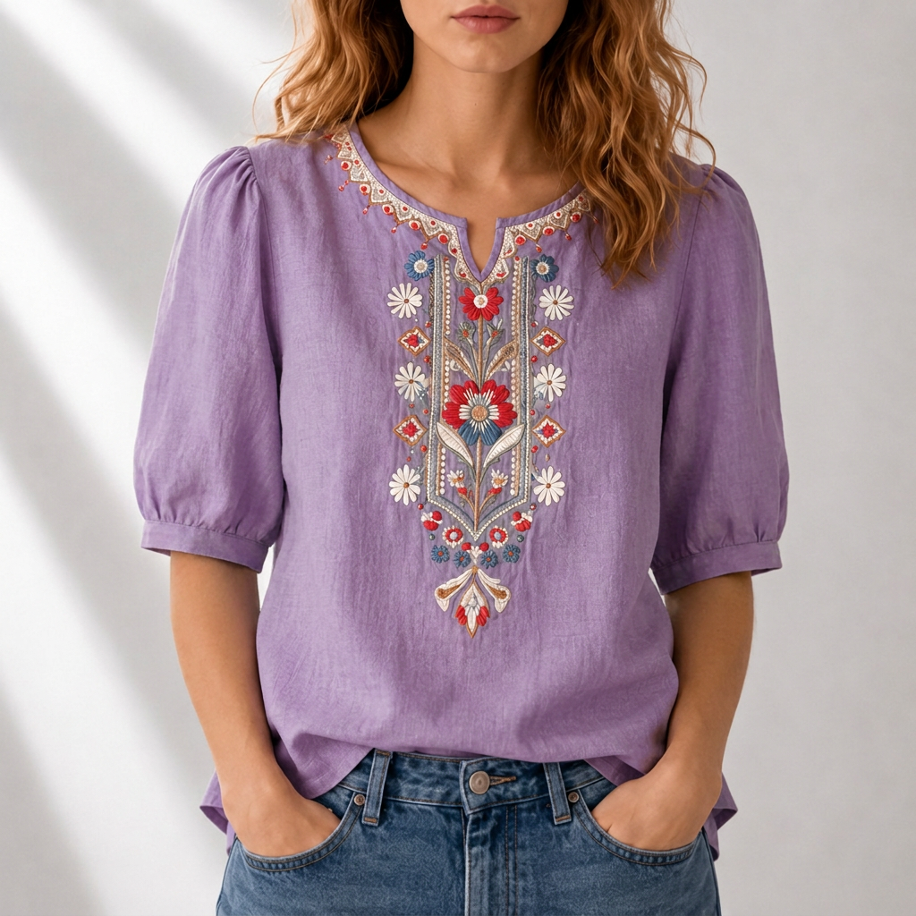 Dalia™ | Floral Embroidered Blouse