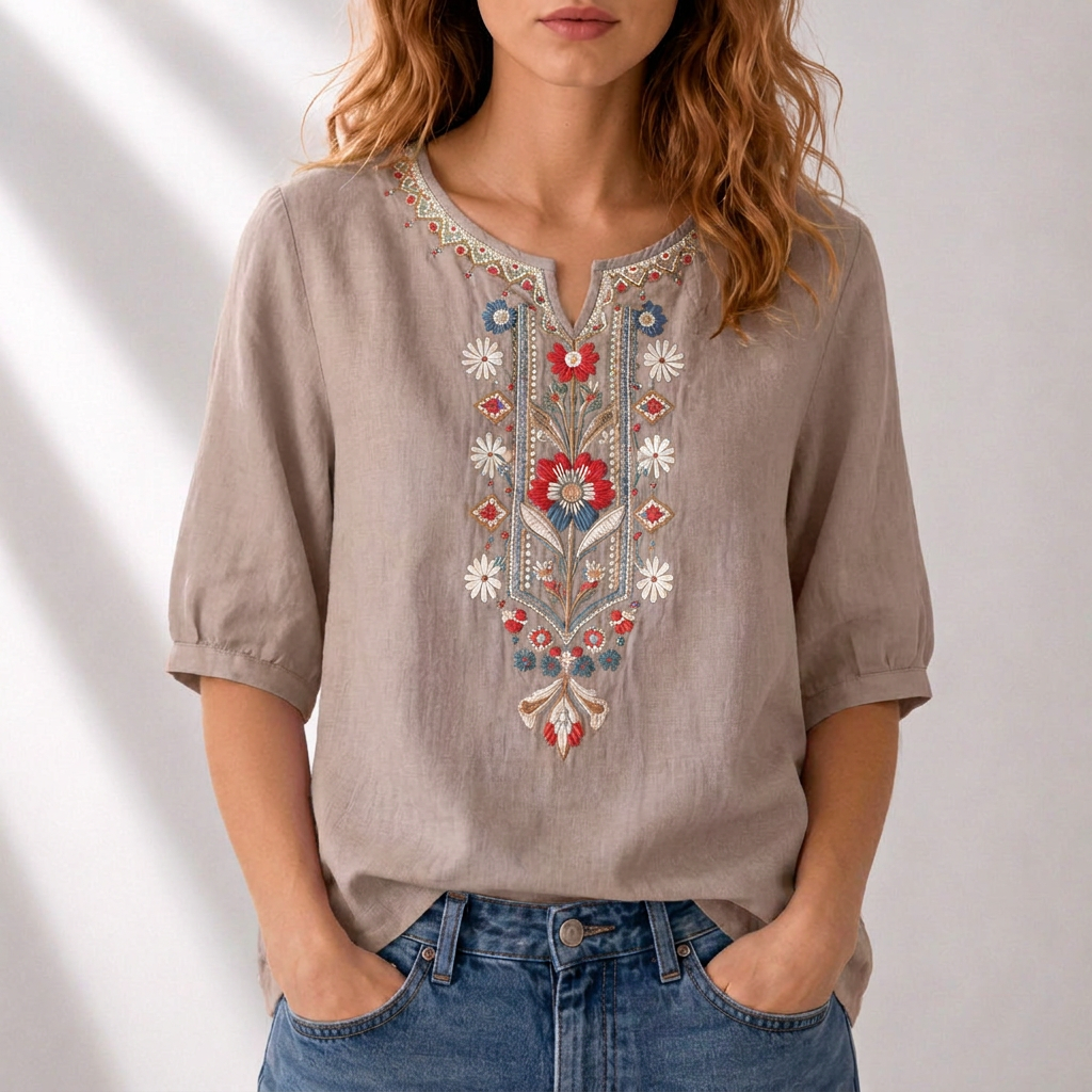 Dalia™ | Floral Embroidered Blouse
