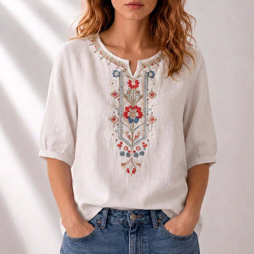 Dalia™ | Floral Embroidered Blouse