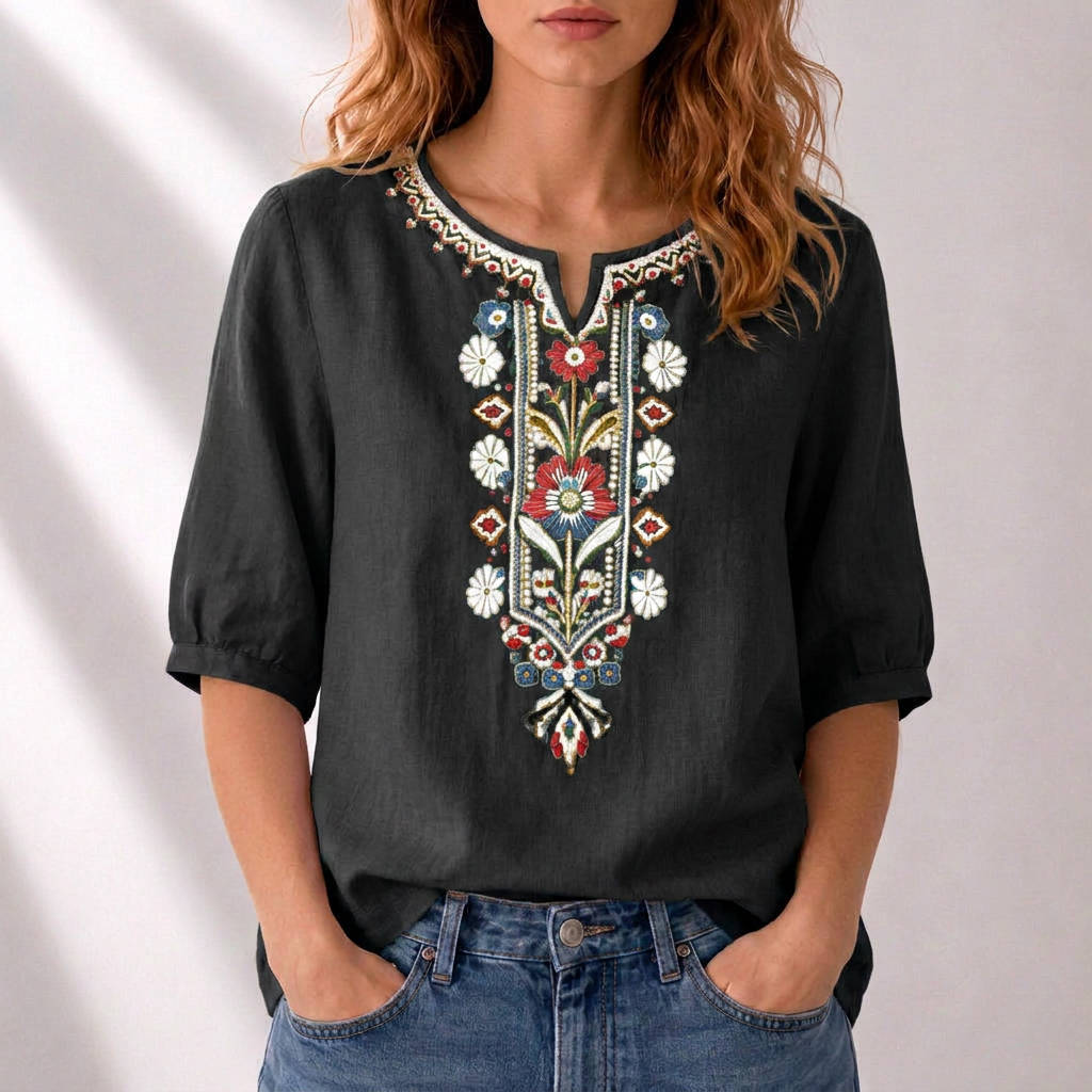 Dalia™ | Floral Embroidered Blouse