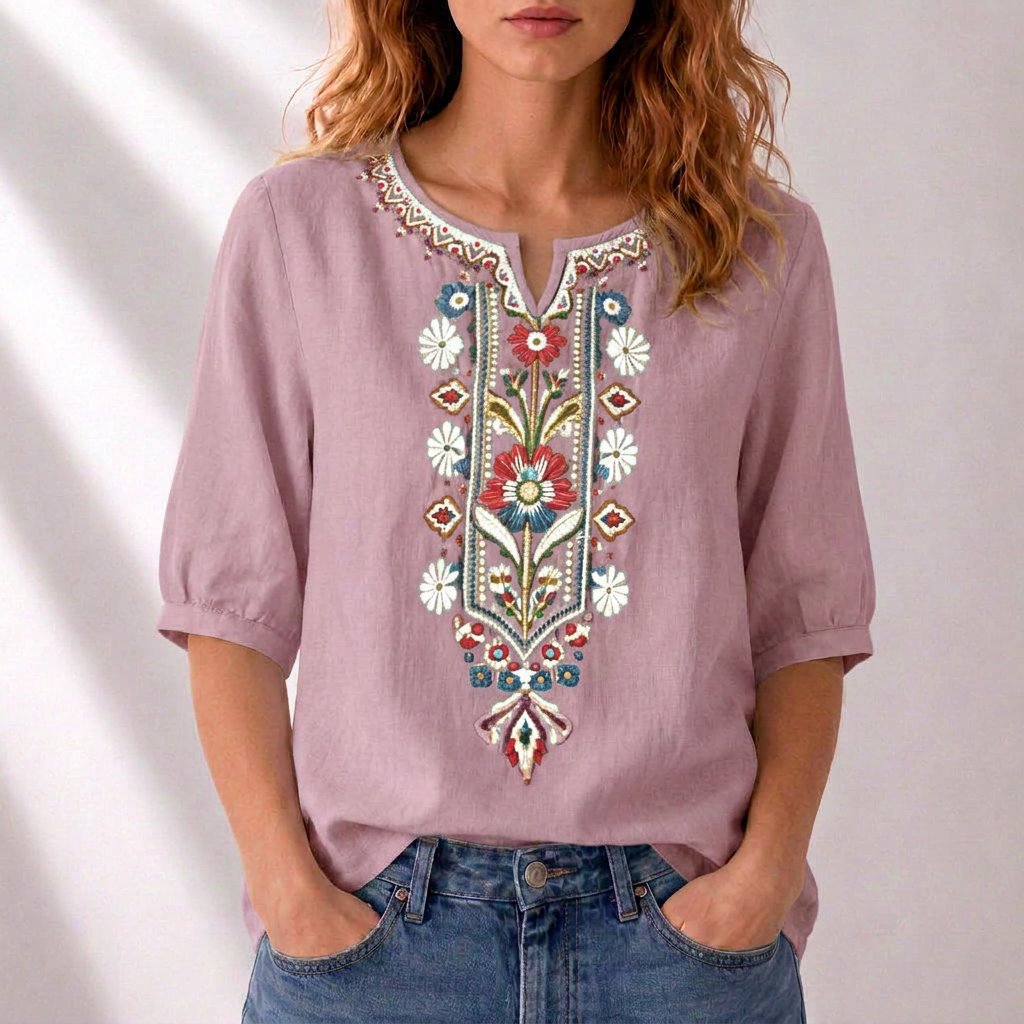 Dalia™ | Floral Embroidered Blouse