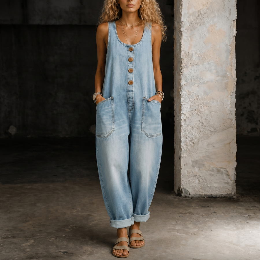 Jessica™ | Denim Overall Jumpsuit