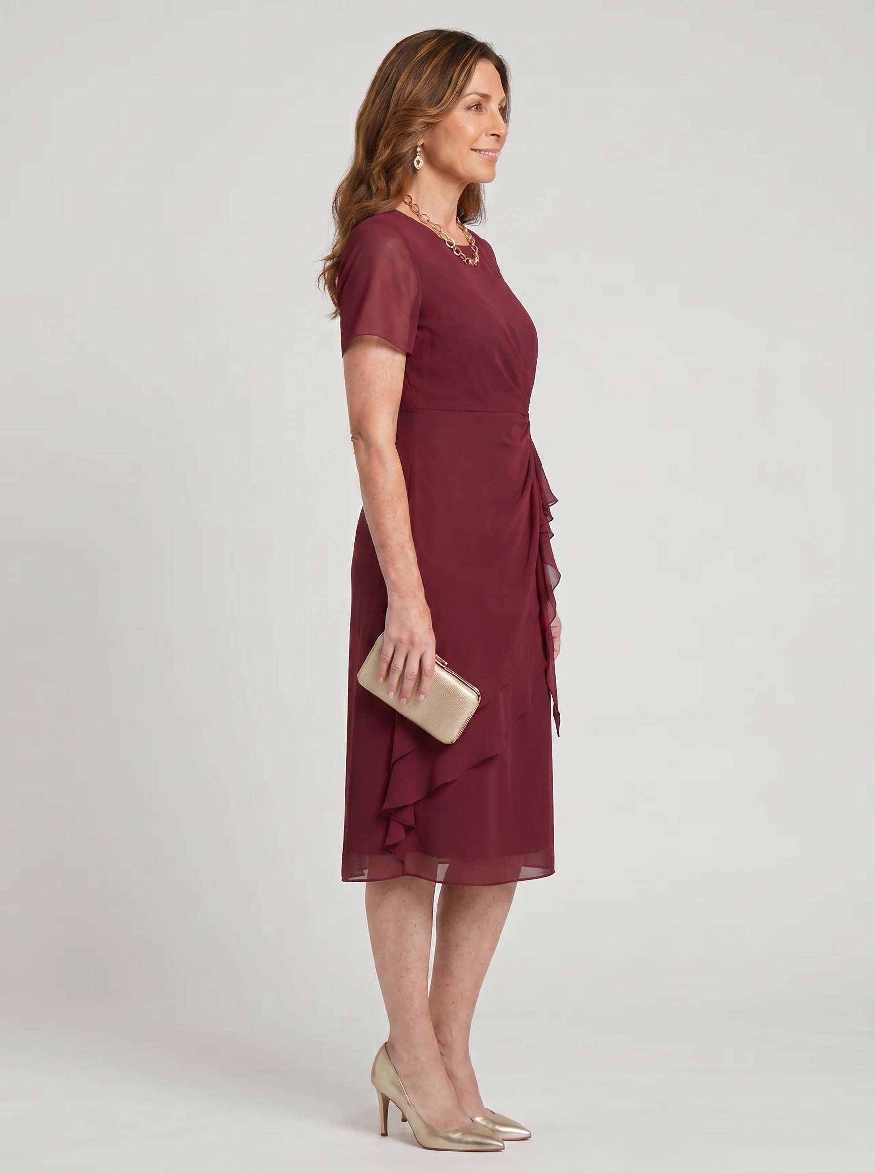 Blake™ | Elegant Chiffon Draped Dress