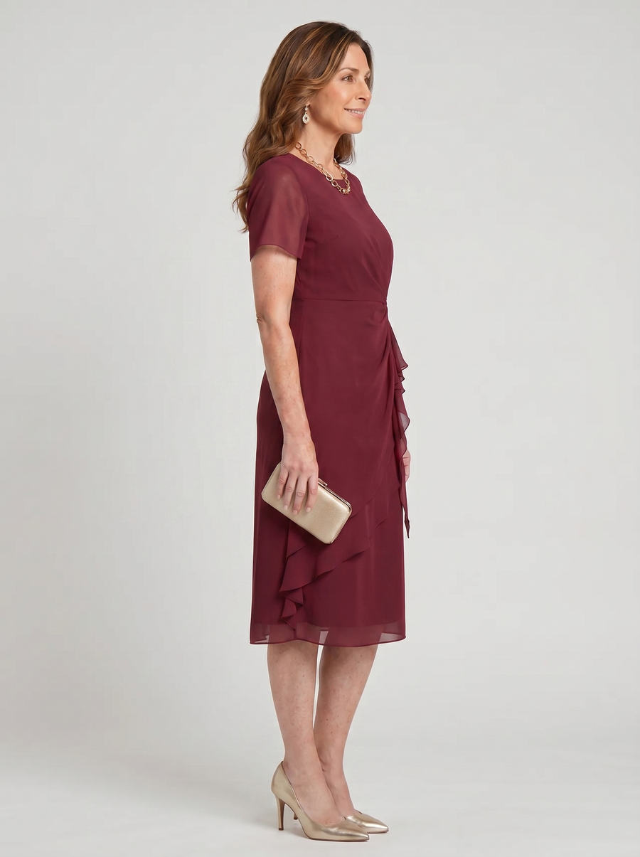 Blake™ | Elegant Chiffon Draped Dress