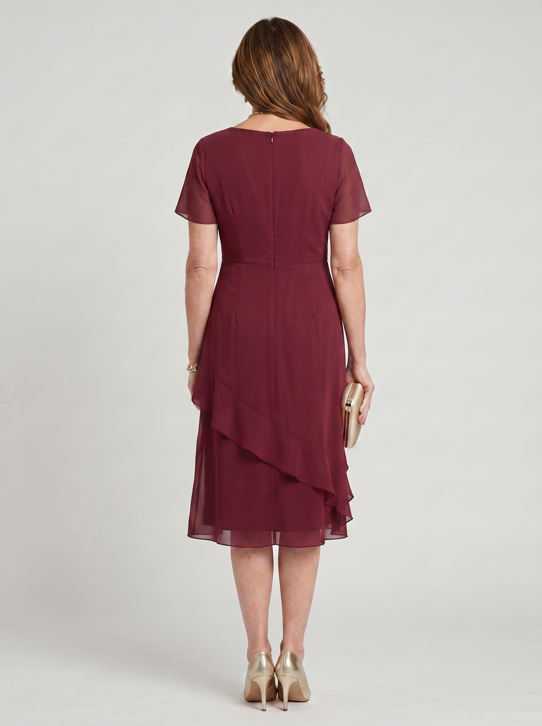 Blake™ | Elegant Chiffon Draped Dress