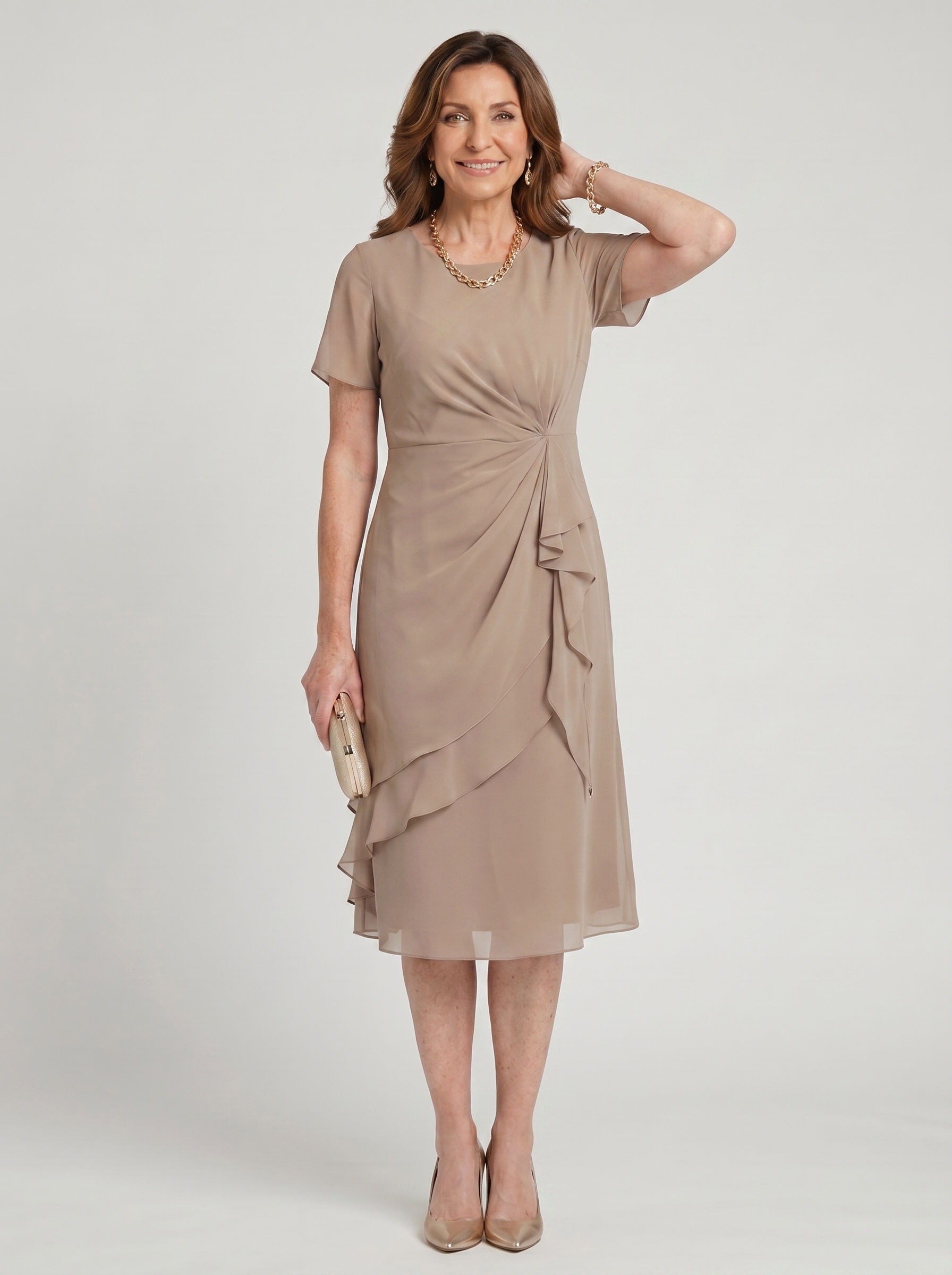 Blake™ | Elegant Chiffon Draped Dress