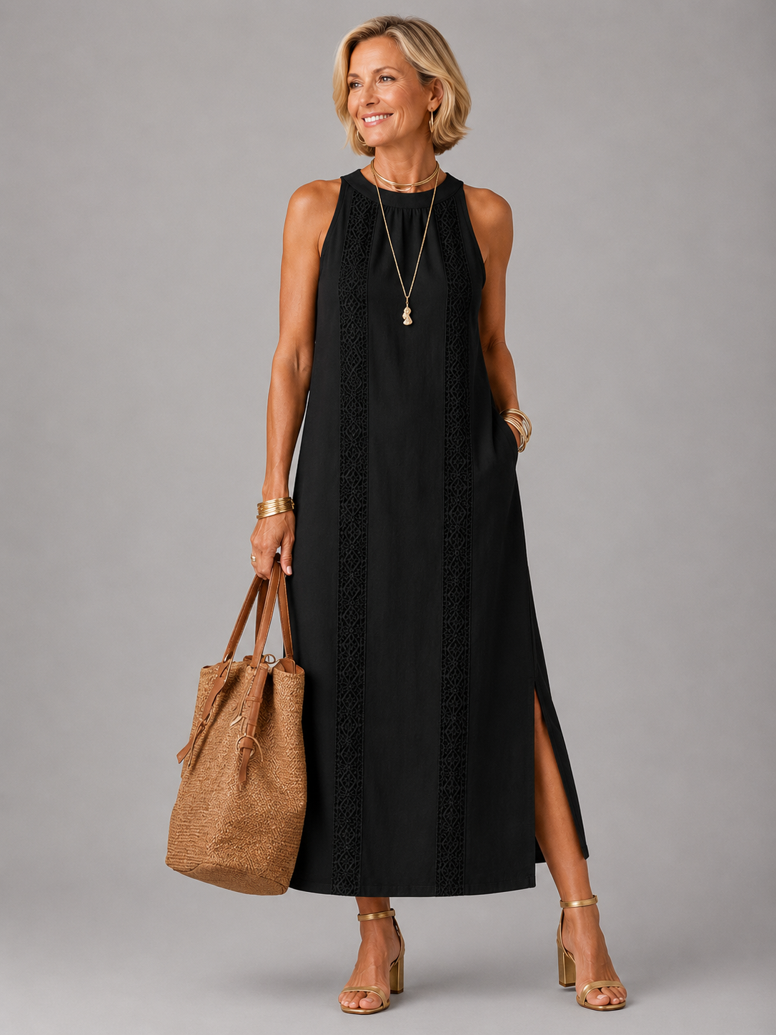Emberly™ | Relaxed Embroidered Midi Dress