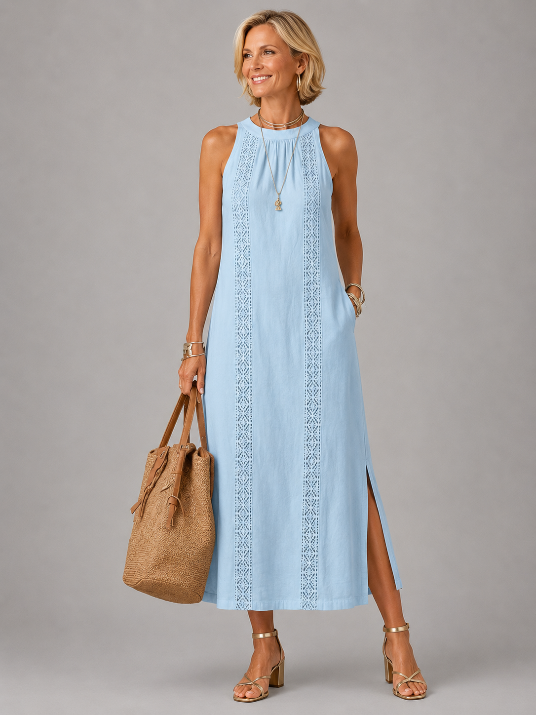 Emberly™ | Relaxed Embroidered Midi Dress