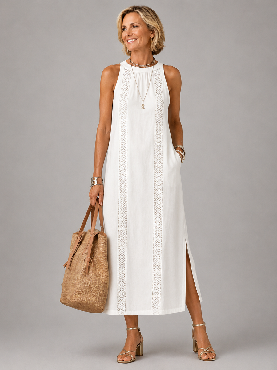 Emberly™ | Relaxed Embroidered Midi Dress