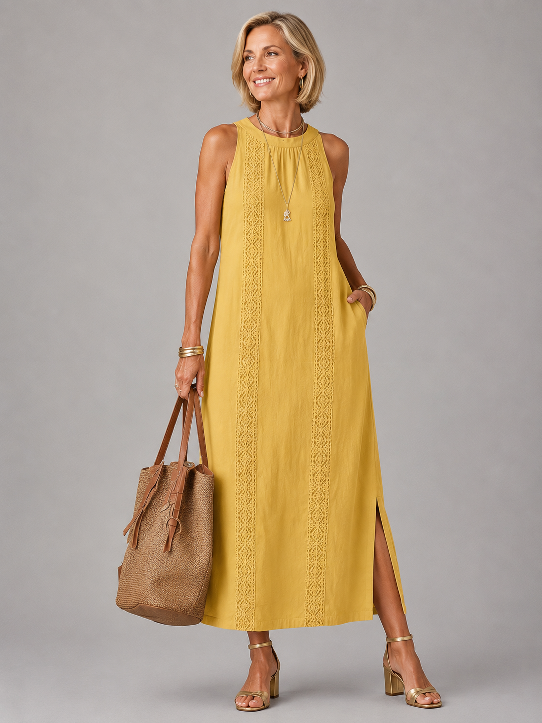 Emberly™ | Relaxed Embroidered Midi Dress