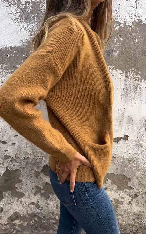 SARIA™ | - Zip-Up Knit Cardigan