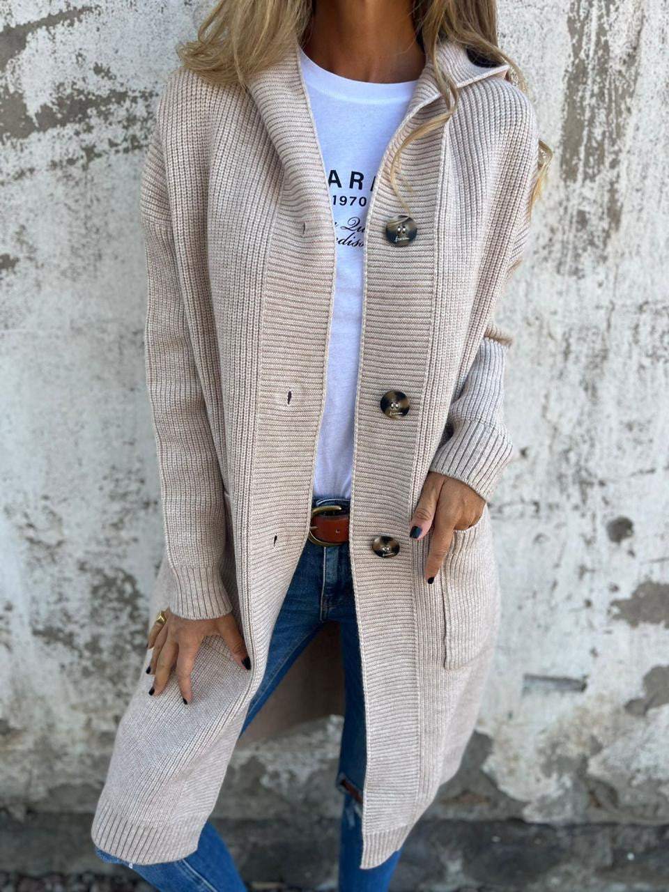 VERONICA™ | - Chic Long Knit Cardigan
