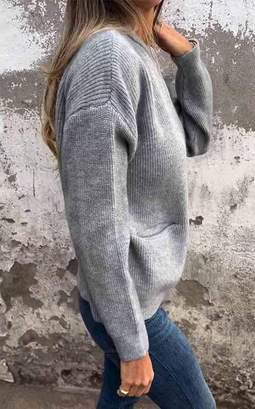 SARIA™ | - Zip-Up Knit Cardigan