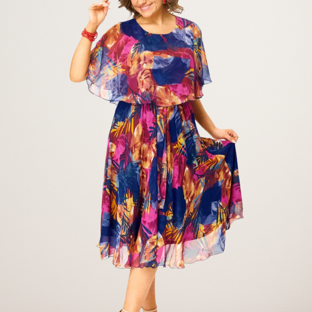 Halle™ | Comfortable Belly Coverage Chiffon Dress