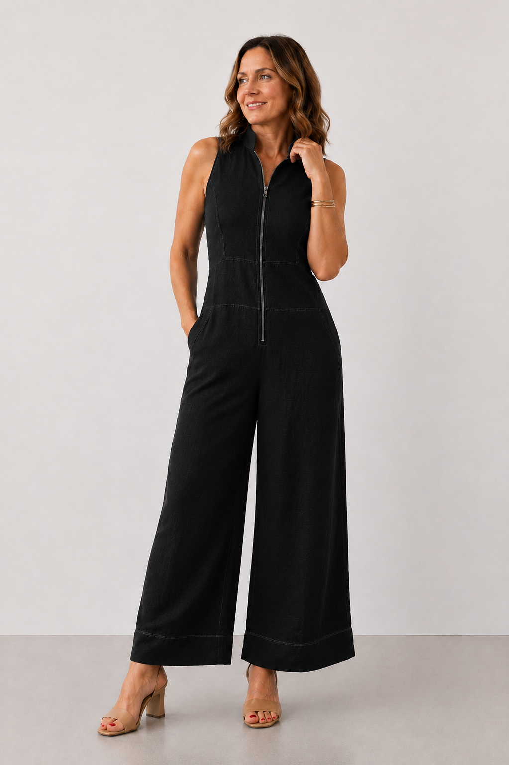 Lavinia™ | Zip-Front Wide-Leg Jumpsuit