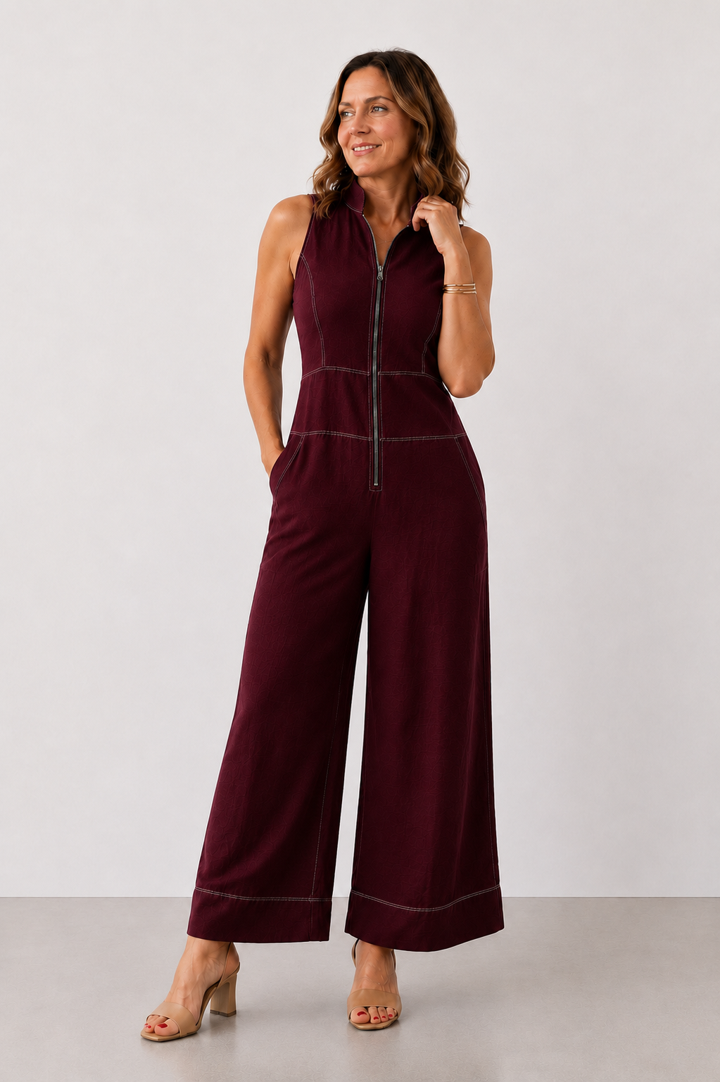 Lavinia™ | Zip-Front Wide-Leg Jumpsuit