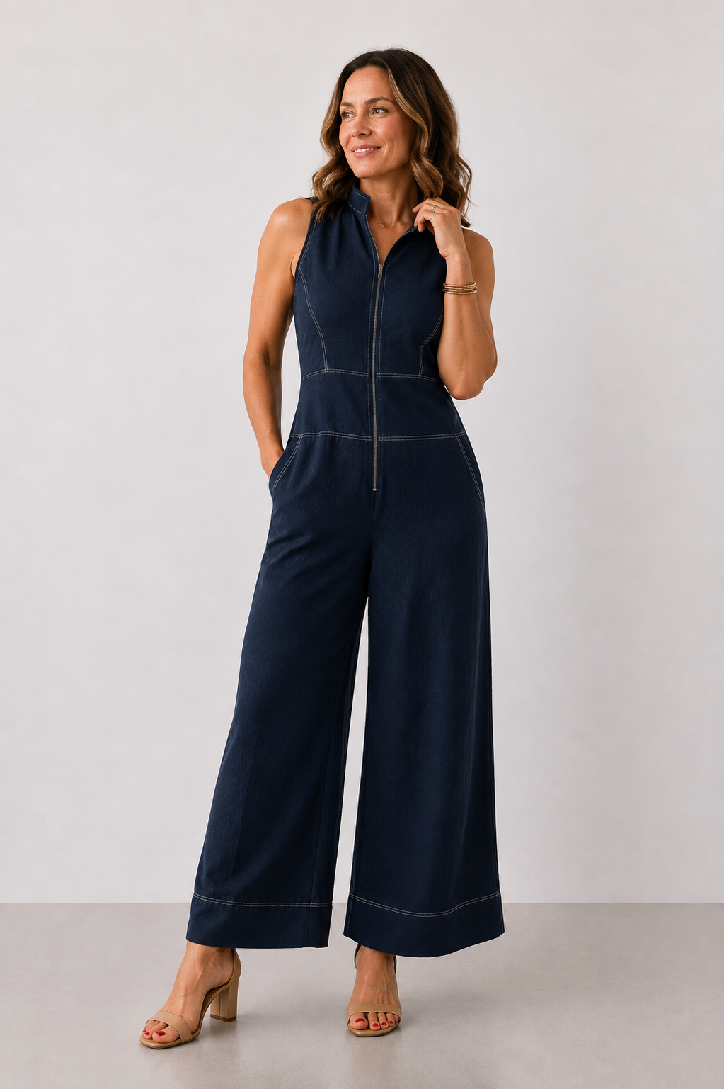 Lavinia™ | Zip-Front Wide-Leg Jumpsuit