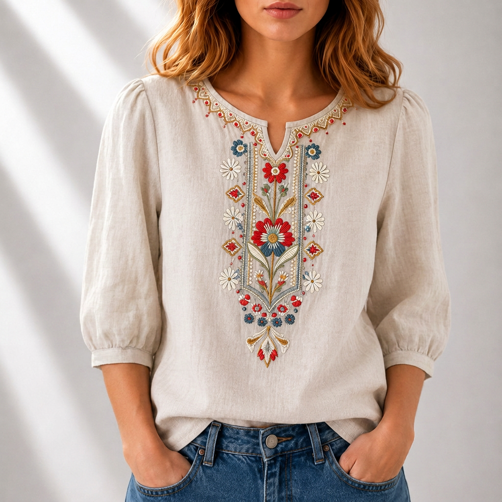 Dalia™ | Floral Embroidered Blouse