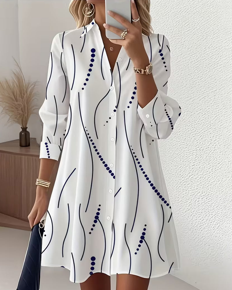 Juliette™ | Wavy Collar A-Line Dress