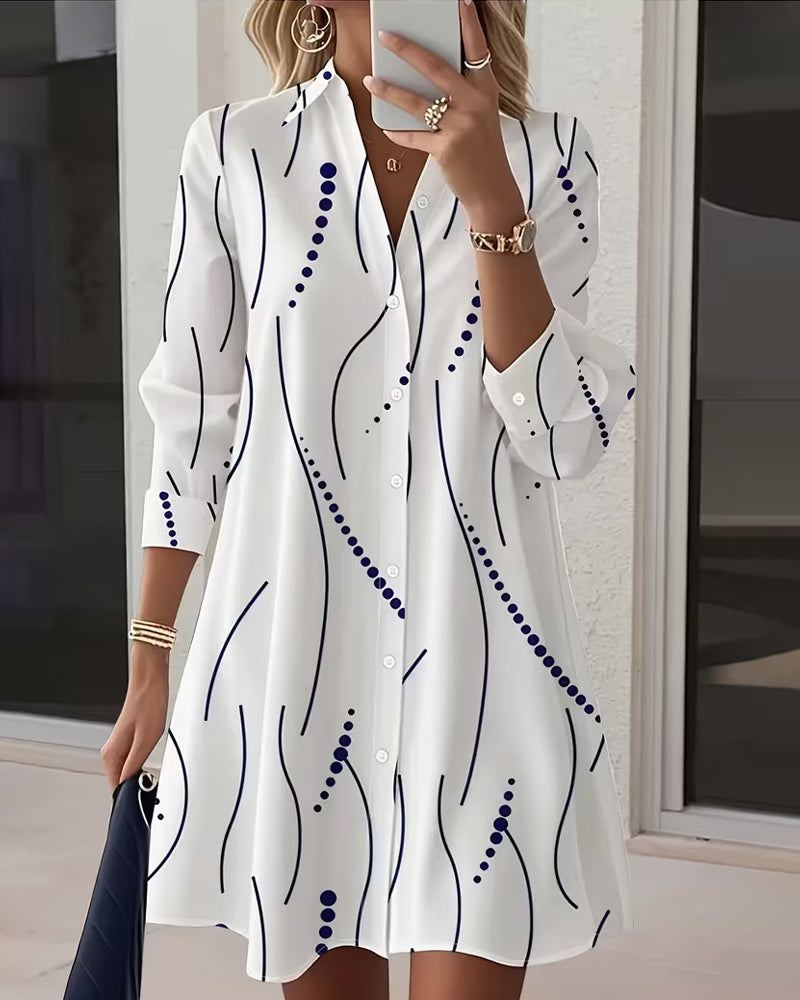 Juliette™ | Wavy Collar A-Line Dress