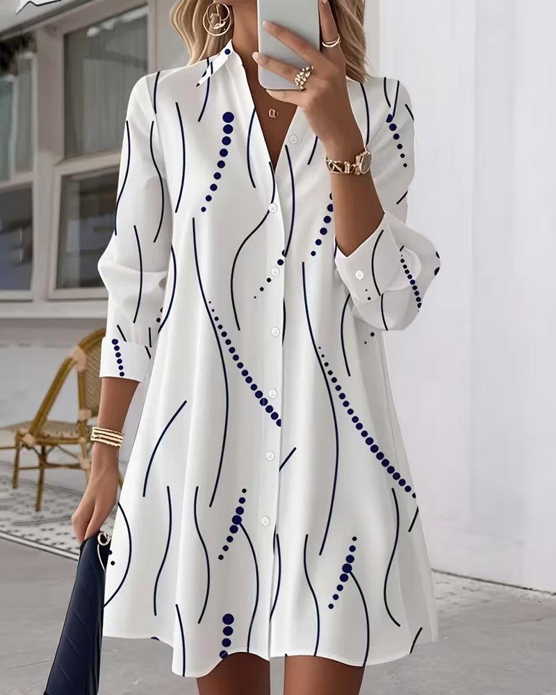 Juliette™ | Wavy Collar A-Line Dress