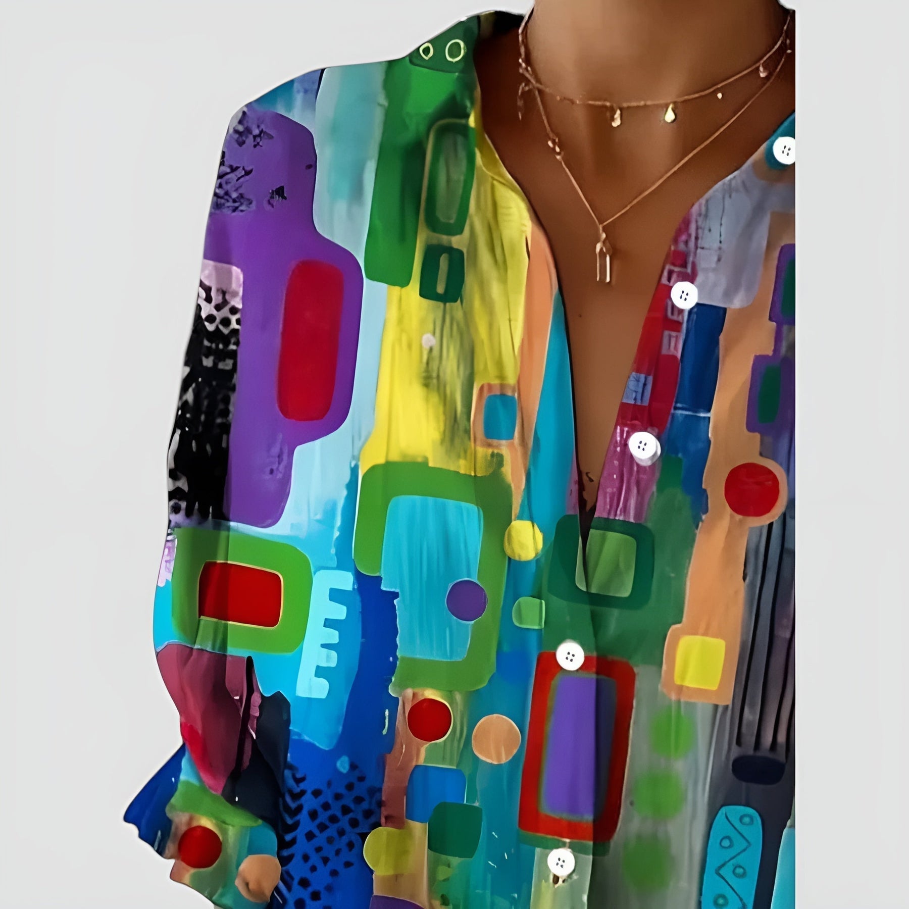 Everly™ | - Blouse with Geometric Pattern