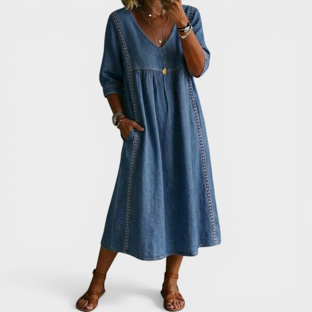 Esther™ | Elegant Denim Dress