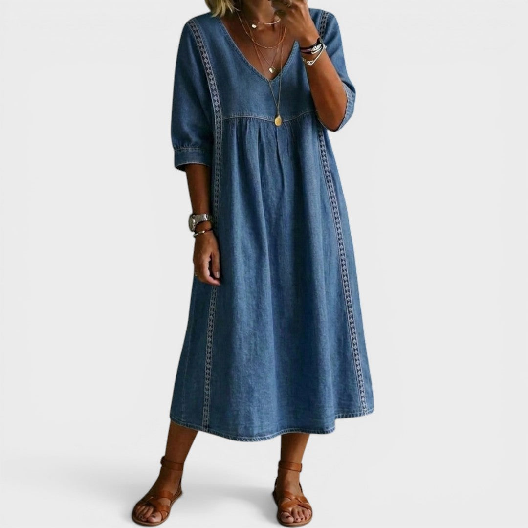 Esther™ | Elegant Denim Dress