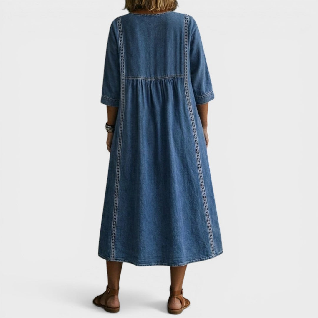 Esther™ | Elegant Denim Dress