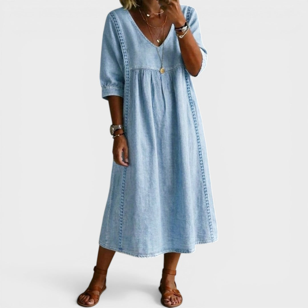 Esther™ | Elegant Denim Dress