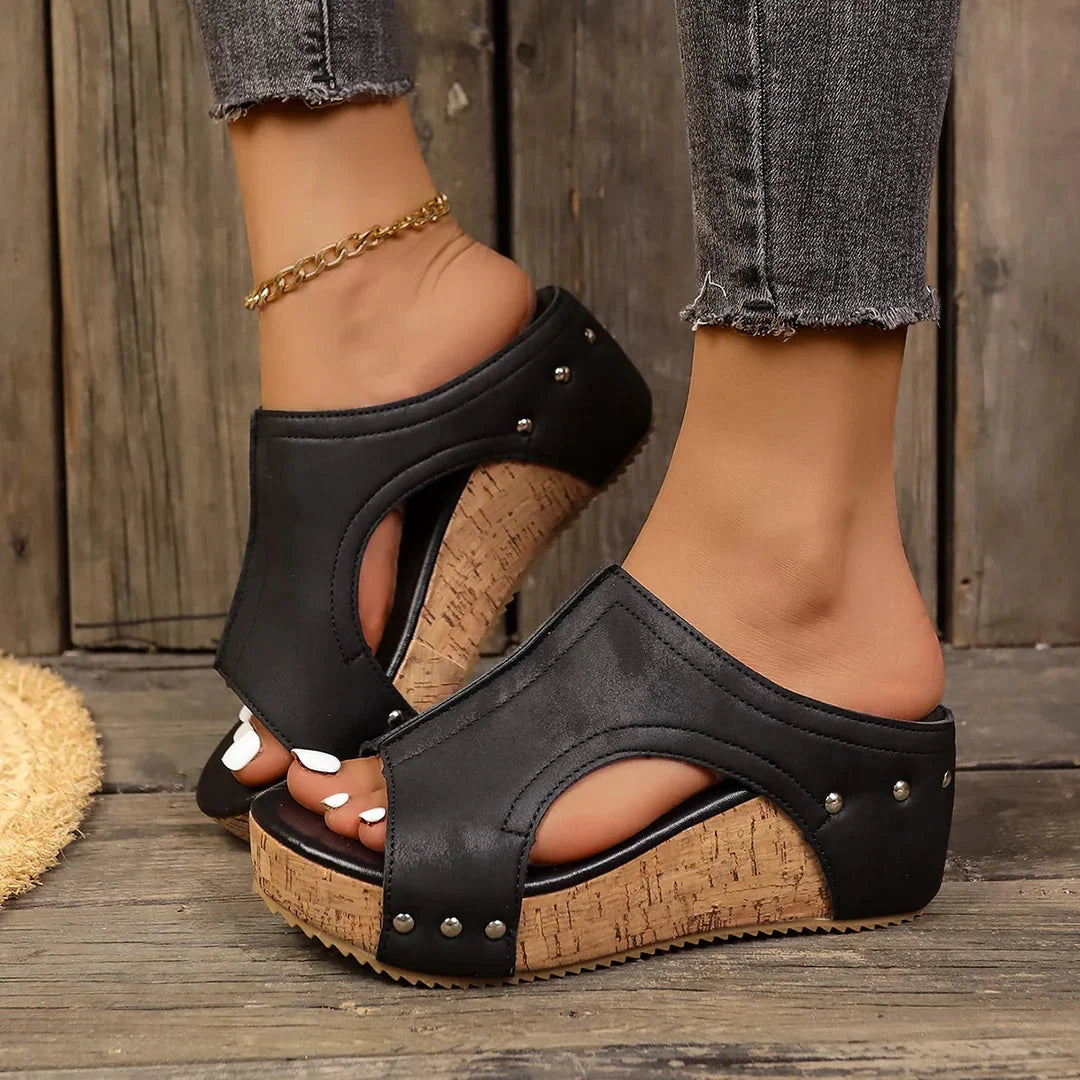 Emmie™ | Studded Wedge Sandals