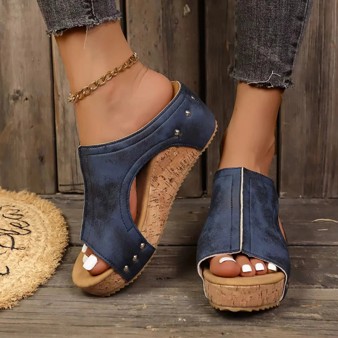 Emmie™ | Studded Wedge Sandals