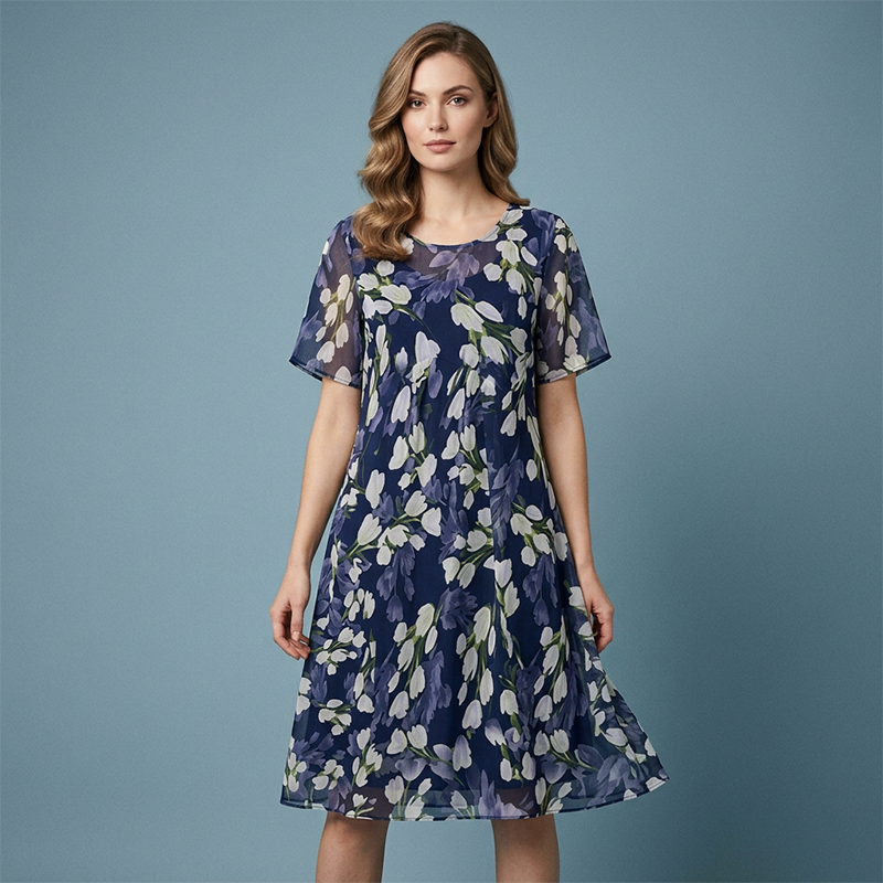 Teresa™ | Elegant Floral A-Line Dress